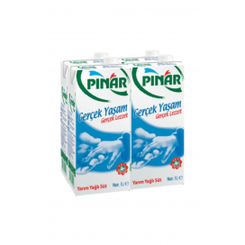 Pınar Yarım Yağlı Süt 1 Lt x 4 Adet